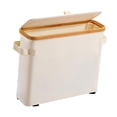 thumbnail image 4 of Organizador de baño con soporte para papel higiénico de bambú beige, 4 of 9