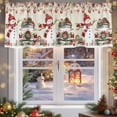 thumbnail image 5 of Valance Curtains for Kitchen Windows Xmas Snowman Bell PoinsettiaRod Pocket Valance Farm Truck Vintage LetterShort Window Curtain Topper for Bedroom Living Room Bathroom 54x18in, 5 of 7