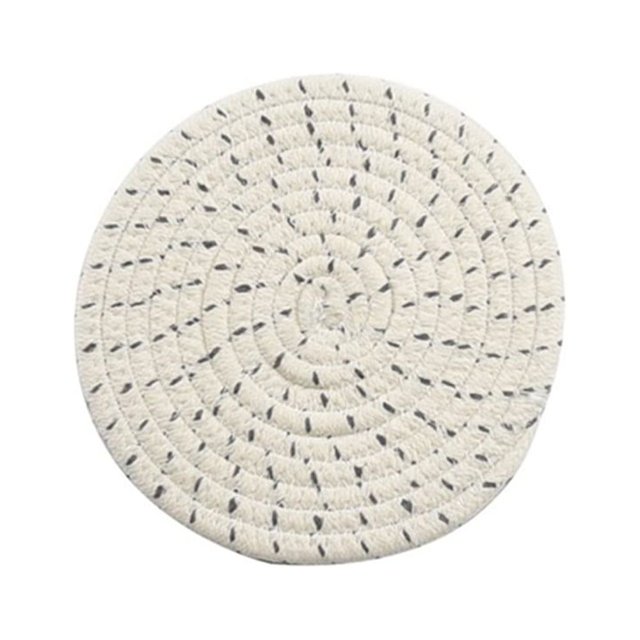 Juego de soportes para ollas Juego de trípode 100% hilo de algodón trenzado Juego de soportes para ollas calientes (1 pieza) Posavasos de moda, almohadilla caliente, soporte para cucharas para cocinar