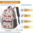 thumbnail image 3 of Fireman and Elephant Grey Pattern 17" Waterproof Oxford School Backpacks for Teens, S-Shape Padded Straps, for School, Travel, Hiking, Camping, 3 of 5