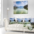 thumbnail image 2 of Designart Kastoria Lake Greece Panorama - Landscape Printed Throw Pillow - 16x16, 2 of 4