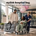thumbnail image 6 of Fit + Fresh All The Things XL Tote Bag, Travel & Overnight Bag, Black Stripe, 6 of 11