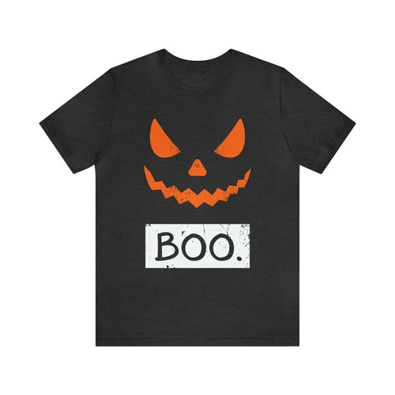 Bella Canvas 3001 BOO Pumpkin Halloween T-Shirt, Halloween Costume Shirt