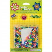 perler beads multi mix assorted fuse beads for kids crafts, 2000 pcs