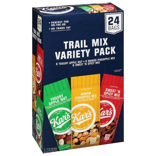Kar'S Trail Mix Variety Pack Assorted Flavors 24/Box SN08361