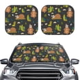 thumbnail image 2 of Balery Funny Sloths In The Forest Parasol para parabrisas de coche de 2 piezas | Parasol plegable para parabrisas delantero de coche para la mayoría de sedanes-Small, 2 of 6