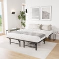 thumbnail image 2 of COMASACH Full Size Foldable Bed Frame,14" High Profile Metal Platform with Easy Setup,Heavy Duty,No Sagging, No Box Spring Needed,Black, 2 of 7
