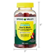 Spring Valley Zero Sugar Men's Multi Gummy, 150 Count