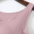 thumbnail image 3 of Built in Bra Tank Tops for Women Summer Casual Scoop Neck Spaghetti Straps Camisole Plus Size Athletic Workout Tops Pink L, 3 of 7