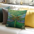 thumbnail image 3 of BANET Pendant Floral Square Throw Pillow Covers, Green Decorative Couch Pillows Protector Case with Hidden Zipper,Print Throws Cushion Cover for Bed Sofa 18x18in, 3 of 5