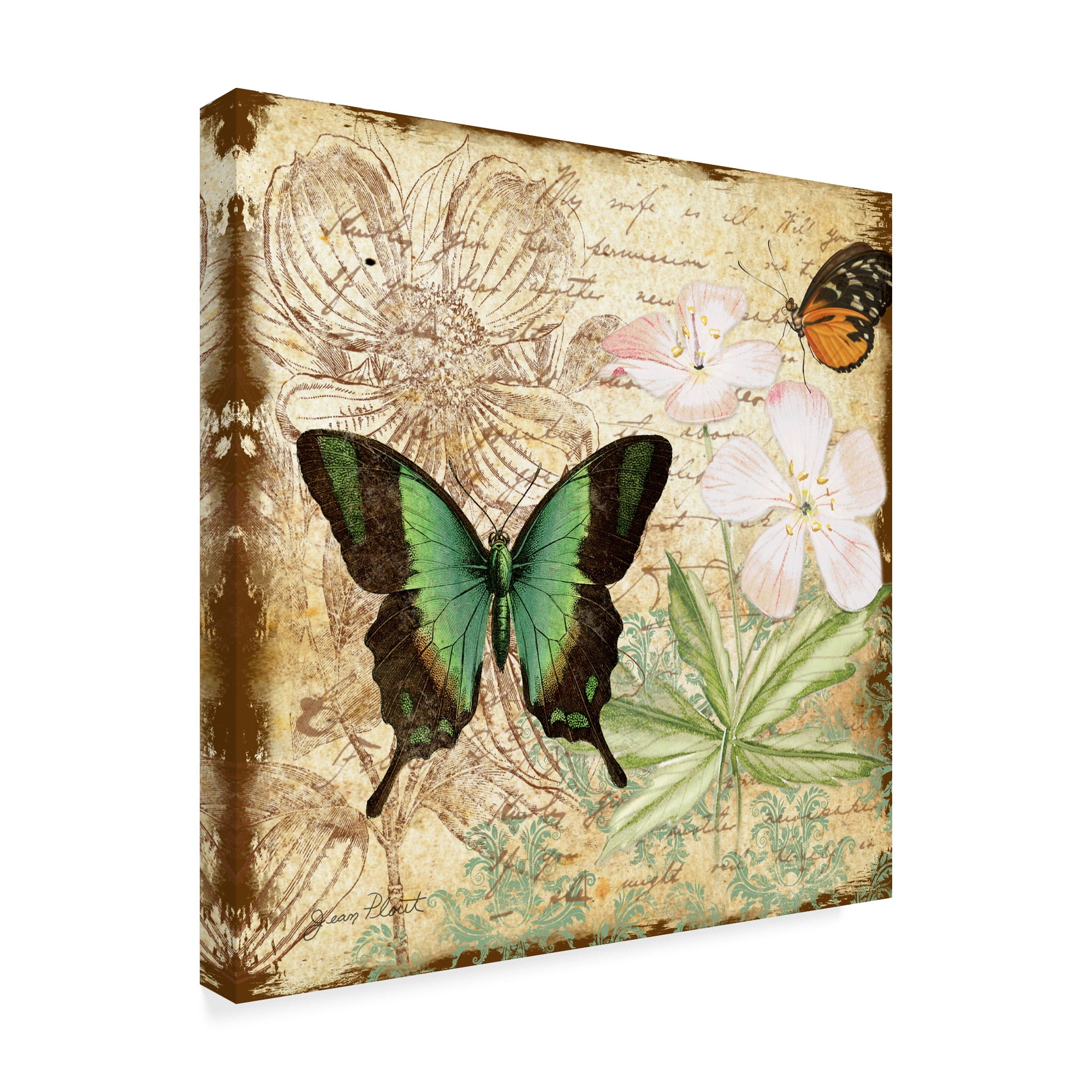 Trademark Fine Art 'Inspirational Butterflies 3' Canvas Art by Jean Plout