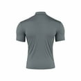 thumbnail image 5 of OGLCCG Men's Summer Mock Turtleneck T Shirt Short Sleeve Casual Basic Pullover Tops Solid Color Stretch Slim Fit Athletic Undershirt,S,Gray, 5 of 8