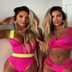thumbnail image 3 of Traje de baño de dos piezas con costuras de color y soporte de acero fruncido, bikini sexy para mujer, traje de baño de playa, 3 of 6