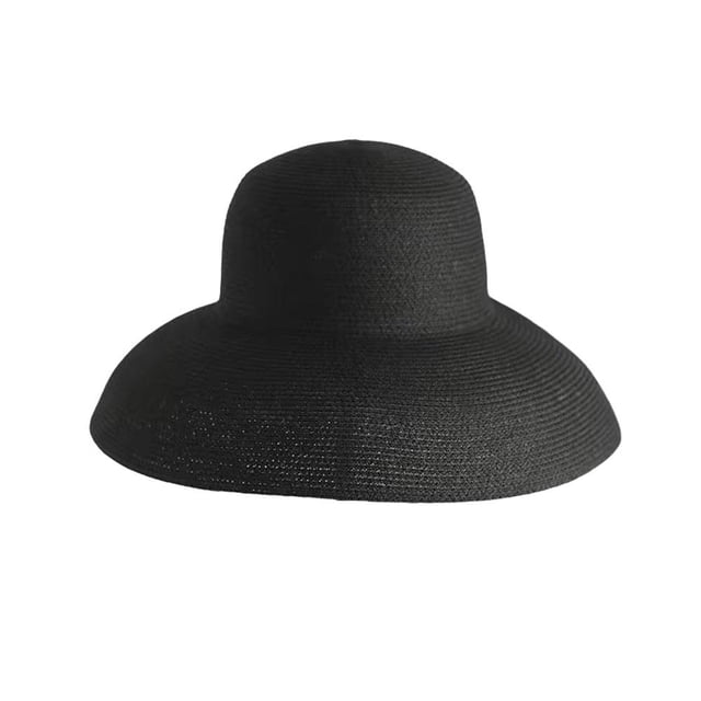 Chapeau de Paille Panama pour Femmes Style Hepburn Large Bord Soleil 50+ UPF FedoraJ N3N4 R3E9