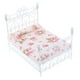 thumbnail image 4 of Cama doble blanca con colchón 1/12 casa de decoración de muebles en miniatura, 4 of 9