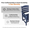 thumbnail image 6 of Innovaze Polywood Patio Dining Set, HIPS Outdoor 70.9-Inches Dining Table and Ladder Back Chairs, with Umbrella Hole, Weather Resistant (Navy Blue, 5 Piece), 6 of 9