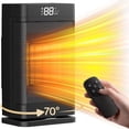 thumbnail image 1 of Portable Electric Space Heater, Primelove 1500W Ceramic Oscillating Heater with Remote, 3 Modes 12H Timer Tip-Over &Overheating Protection for Bedroo, 1 of 7