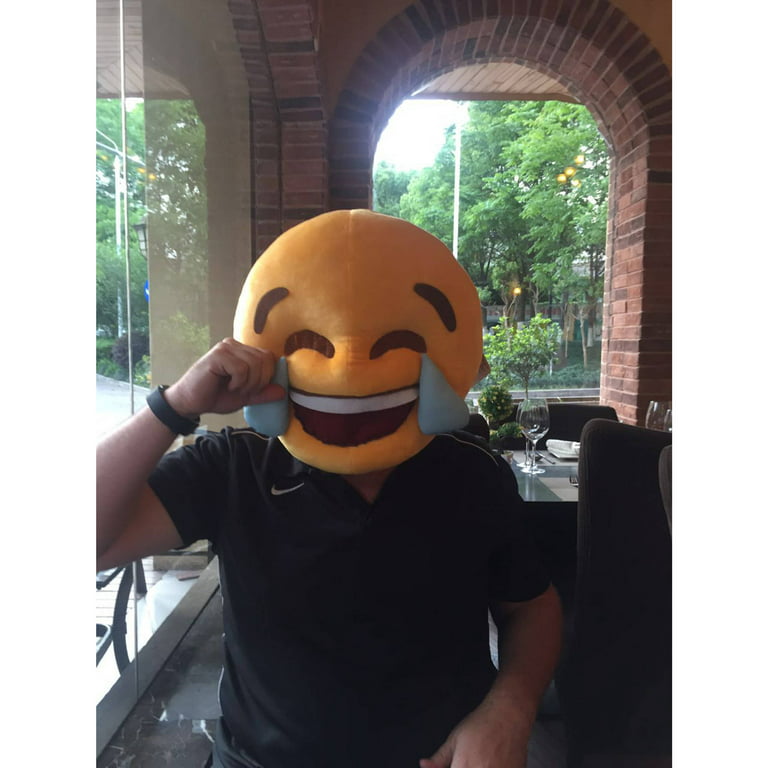 Kvæle kyst Havn Put on a Smiley Emoji Face Mask for Party, Halloween, Event . Want to put  on a Happy Face, Crying Face for Haloween, Party, Event, Wedding, Birthday  party. Product Size: 16.9 x