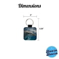 thumbnail image 5 of Dolphin Eyes Close Up Ocean Faux Leather Square Keychain, 5 of 7
