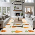 thumbnail image 3 of 8x10 Area Rugs for Living Room, Spring Easter Non Slip Area Rugs for Kitchen Bedroom Entryway, Watercolor Cute Carrots Vegetables Beige Washable Carpet Runner Rug Floor Mats for Bedroom Home Decor, 3 of 8