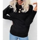 thumbnail image 1 of Suéter casual de manga larga, suéter de mujer con hombros descubiertos, suéter con recortes en los hombros, suéter de cuello alto para mujer, True Excellence, 1 of 6