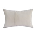 thumbnail image 4 of HomeRoots 534308 16 x 24 in. Ivory Patchwork Faux Leather Zippered Pillow, 4 of 7