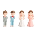 thumbnail image 1 of Wosthever 2 pares de impresionantes adornos para tarta de boda, figurita de resina para novia y novio, regalos preciosos, tamaño de PVC Kits de decoración para fiestas, 1 of 6