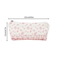 thumbnail image 3 of Floral Makeup Brush Cosmetic Bag for Women, Small Flower Pencil Pouch, Flowers Toiletry Organizer Case Kawaii Makeup Cosmetic Travel Cloth Pouch (Pink Floral, 4.7''x8.6''), 3 of 7