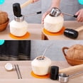 thumbnail image 4 of Coconut Opener Tool, Opener for Coconut,Coconut Shell Puncher Knife with Rubber Hammer,Straws,Brush,Silicone Mat, 4 of 4