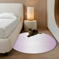 thumbnail image 3 of Light Purple Ombre Round Area Rug 4 FT, Non Slip Indoor Outdoor Rug, Modern Gradient Abstract Art Washable Soft Circular Carpet Non-Shedding Floor Mat for Coffee Table Nursery Foyer Balcony, 3 of 9