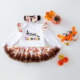 thumbnail image 2 of BOOMNY Halloween Girls 2 Peice Outfit Sets Hallowmas Graphic Long Sleeve Dress With Hairband Sets for Kids Soft Clothing Set, 2 of 3