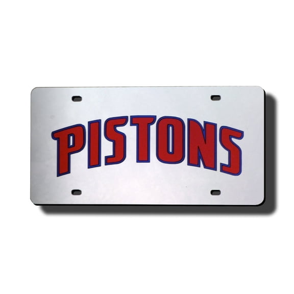 Detroit Basketball Pistons Acrylic License Plate Laser Tag