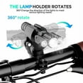 thumbnail image 3 of Bike Light USB Rechargeable, 3000LM Waterproof Bike Light Headlight and Taillight Set, Front and Back Set, 3 of 7