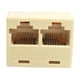 thumbnail image 2 of sweethay Adaptador divisor 2 en 1 8P8C Cable Ethernet hembra Conectores de Internet de plástico Interfaz de acoplador doble para el hogar Cables de computadora, 2 of 6