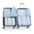 thumbnail image 2 of 6 piezas bolsas de embalaje equipaje ropa maleta con cremallera bolsa de almacenamiento buena costura varios tamaños suministros de viaje al Almacenamiento y organización del hogar Lago azul Toystoory HA065951-02, 2 of 6