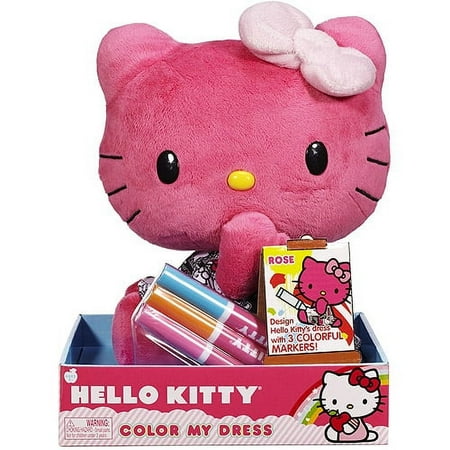 Hello Kitty Color My Dress Large Plush Toy, Rose