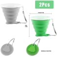 thumbnail image 2 of 2 Pcs Gobelet Pliable en Silicone Gobelet de Voyage Pliable avec Couvercle Gobelets Pliants en Silicone avec Couvercle de Scellage en Plastique Ensemble de Gobelets Réutilisables Portables pour Extérieur, 2 of 5