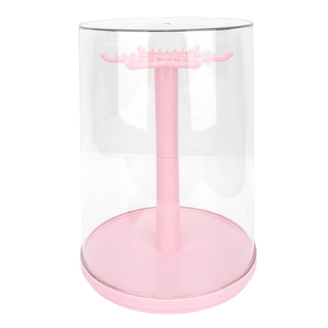 Doll Rotating Clear Display Case, Transparent Figures Doll Protective Storage Box Storage Solution for Dolls Miniatures and Jewelry