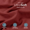 thumbnail image 3 of Bare Home Washed Duvet Cover Set - Ultra-Soft - Premium 1800 Collection - 3 Piece - Oversized Queen, Rosewood, 3 of 9