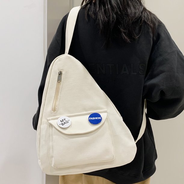 Bolso De Pecho Bolso de lona para el pecho, riñonera sencilla informal, portátil a la moda para vacaciones de fin de semana