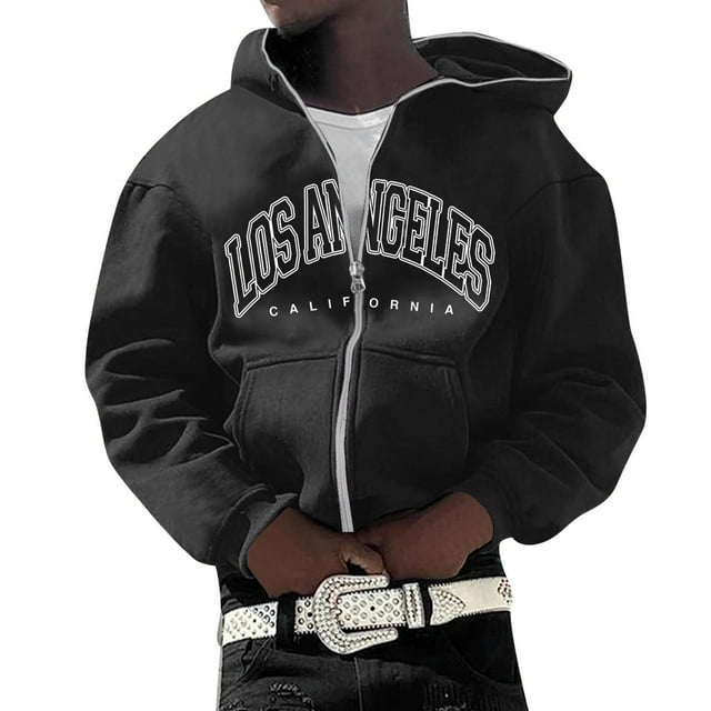 WILLBEST Sudaderas para Hombre, Suéter con Capucha para Hombre y Mujer, Estilo Europeo y con Personalidad, Bordado, Informal, Estilo Hop, Cárdigan, Abrigo Superior Chica
