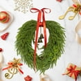 thumbnail image 4 of Ganfancp Vintage Christmas Wreath Home Decor Faux Needles Christmas Front Door Wreath With Hanging Bells Wreath Ofertas Del Día 1 X Guirnalda de Campanillas, 4 of 7