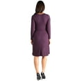 thumbnail image 2 of 24/7 Comfort Apparel Chic V-Neck Long Sleeve Maternity Wrap Dress, 2 of 3