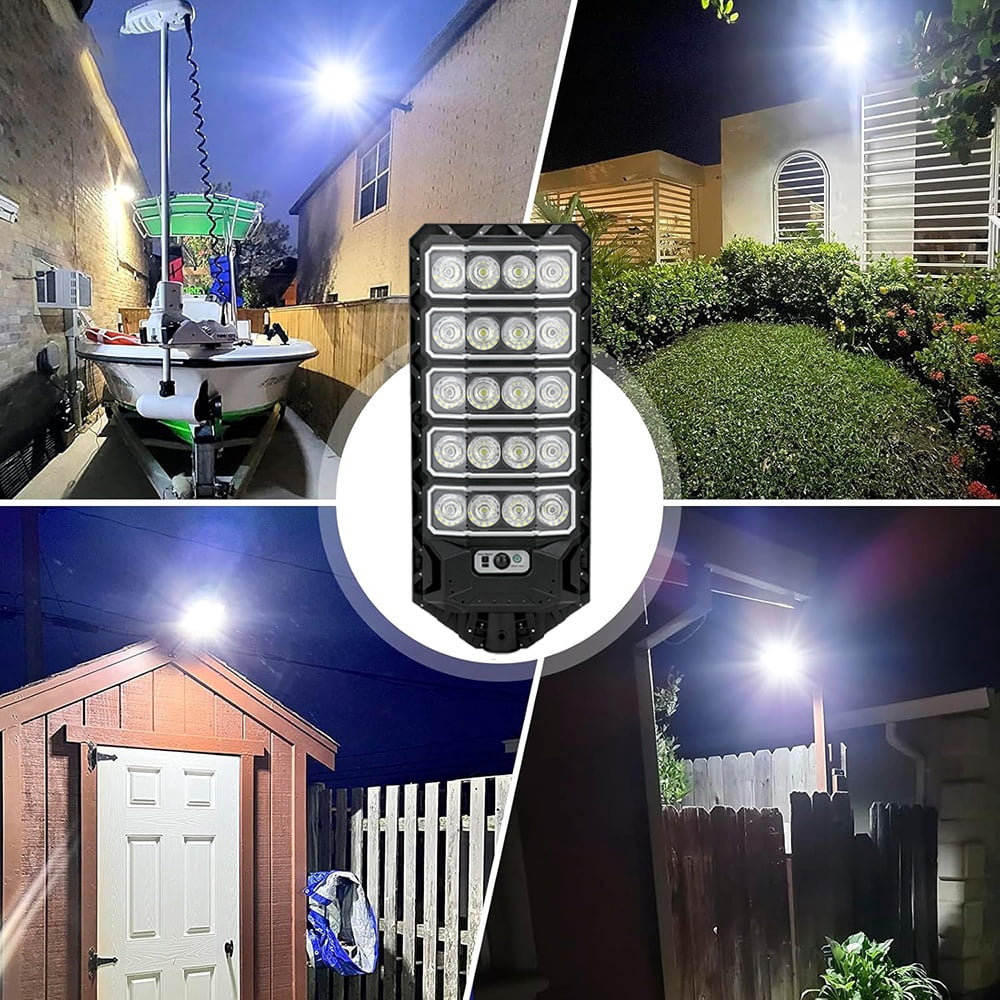 24'' Large Solar Street Lights Outdoor, 3200W Motion Sensor Solar Flood Lights with Remote Control, Waterproof Street Lights Outdoor for Garden Patio Porch Parking Lot