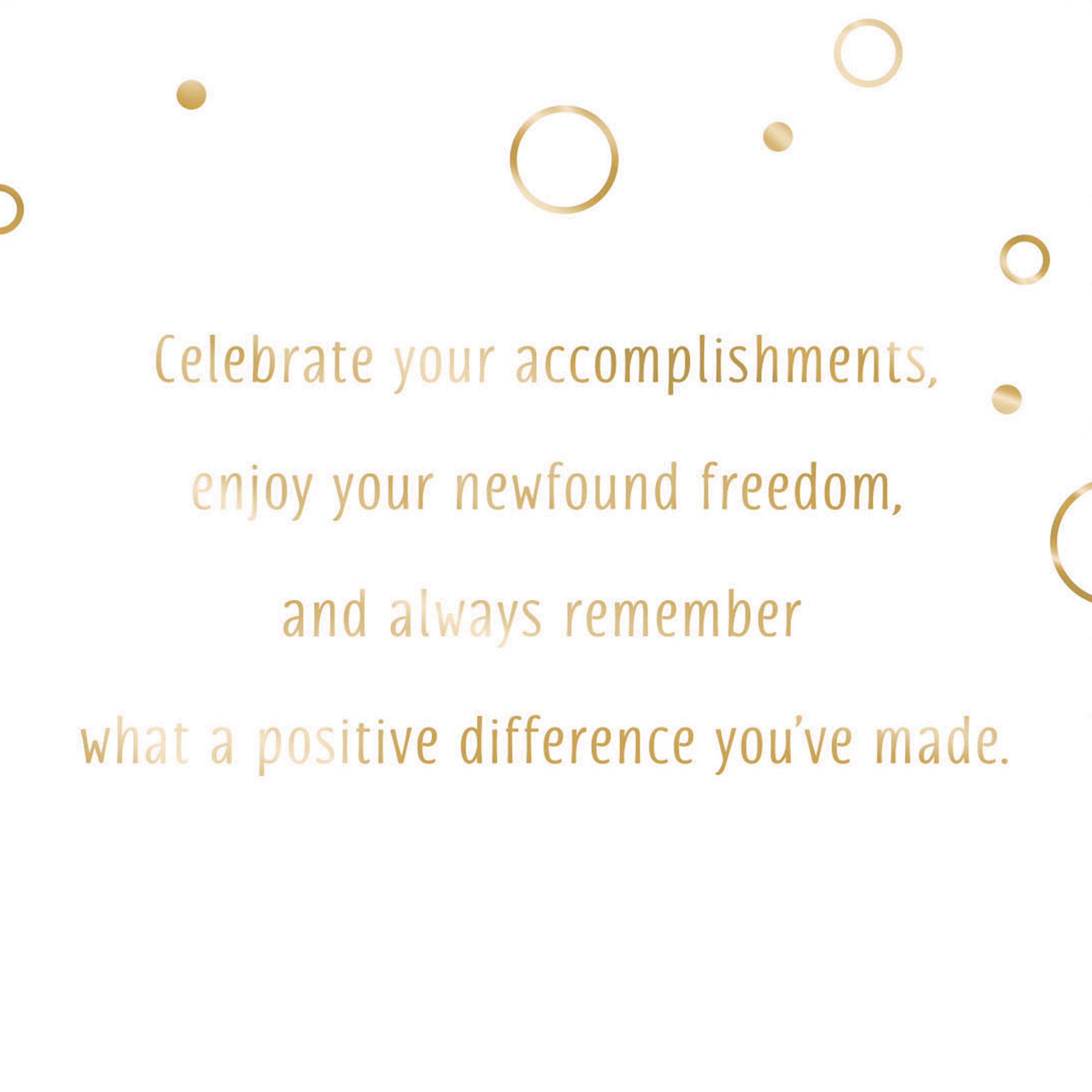 Hallmark Just Because Retirement Congratulations Card (Happy New Beginnings)