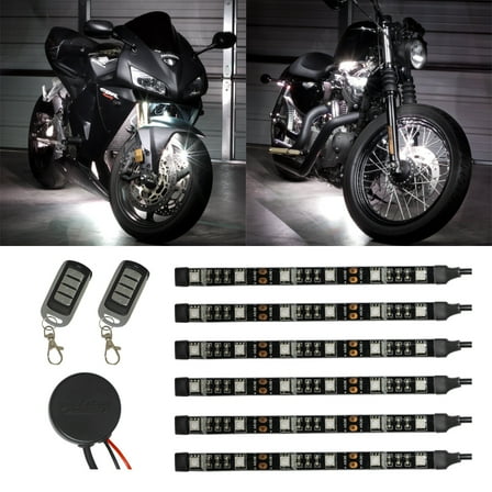 LEDGlow 6pc Advanced White SMD LED Mini Motorcycle Light Kit