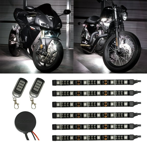 LEDGlow 6pc Advanced White SMD LED Mini Motorcycle Light Kit