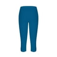 thumbnail image 5 of RRMuAzgs 2 Pack Capri Leggings with Lace Hem Summer High Waisted Cropped Pants Casual Solid Color Yoga Pants for Women, 5 of 5