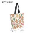 thumbnail image 4 of Large Canvas Bag 13.5x5.1x15 Inch Canvas Bag Shopping Canvas Bag Suitable For Outing Shopping Travel Out Of Large Capacity Storage Yellow Gingerbread Man, 4 of 9