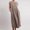Khaki, variant on Borniu Summer Dresses for Women, Summer Women Summer Cotton Linen Dress Sleeveless Crew Neck Loose Baggy Kaftan Long Dress